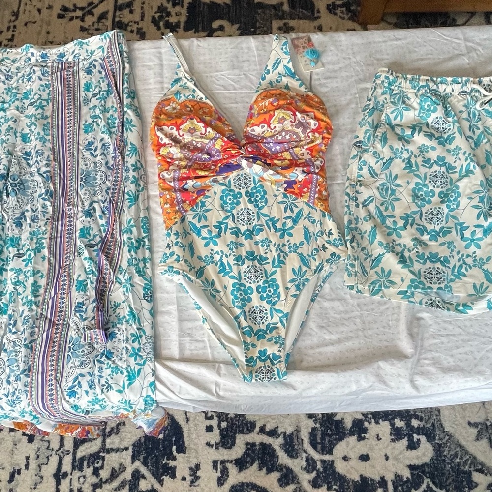 His and Her Style Matching Swimsuits Size Medium